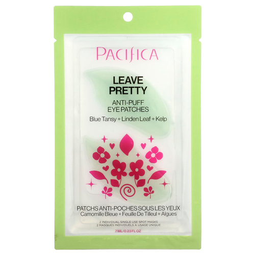 Pacifica, Leave Pretty, патчи для глаз против отеков, 2 шт., 7 мл (0,23 жидк. унции)