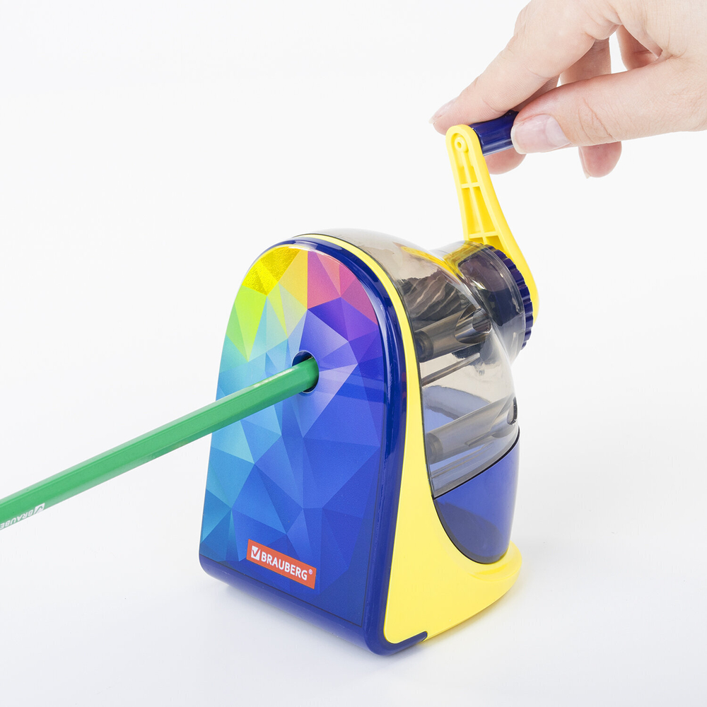 Точилка механическая BRAUBERG "MULTICOLOR" корпус с печатью (2 штуки в упаковке)