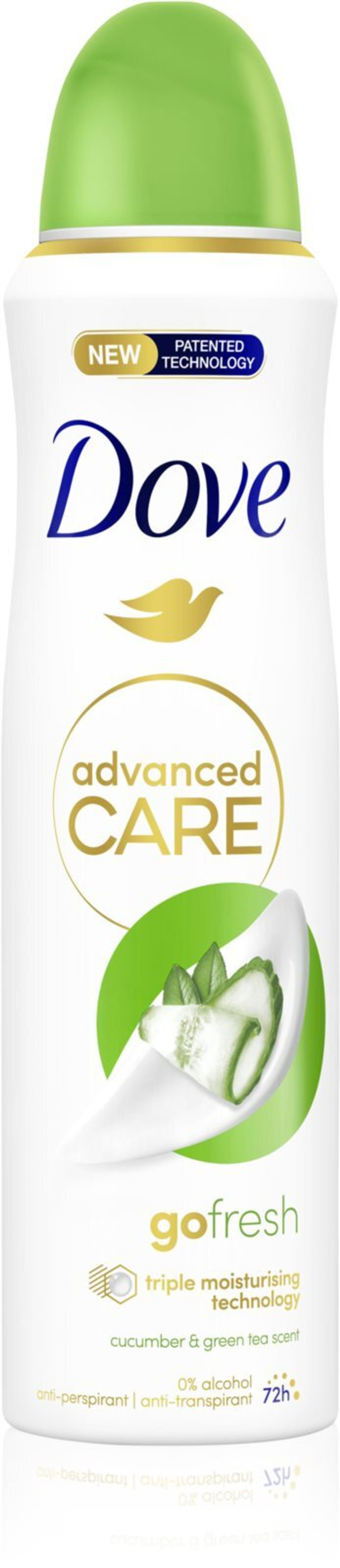 Dove Advanced Care Go Fresh - спрей-антиперспирант 72 часа /  Cucumber & Green Tea 150  ml  / GTIN 8720181339929