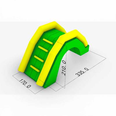 Надувная мини-лестница для бассейна из ПВХ, зелёный, 3,3*1,7*2,1 м