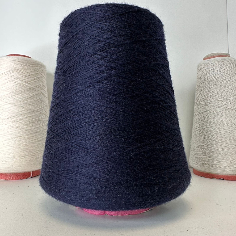 LOUVRE - CARIAGGI for Brunello Cucinelli; 90% меринос, 10% кашемир; 3000м/100гр; part.53935R; col. 2425, цвет: тосканская ночь (темно синий)