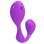 Бесшумный перезаряжаемый женский массажер для клитора и точки G Mr. Hook (10 режимов) (Цвет: фиолетовый)