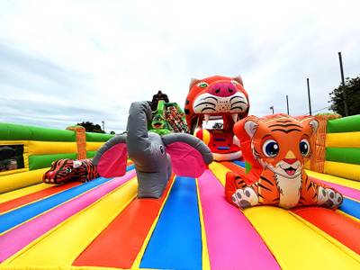 Коммерческий надувной батут «Прайд 2» с широким входом, 12*7*6 м