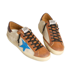 Кеды Golden Goose Superstar LTD Light Blue Star and Crocodile Heel Tab