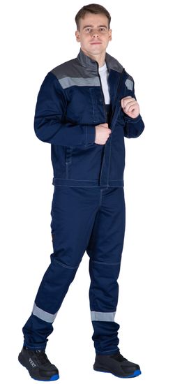 Куртка "Байкит" т.синий/серый