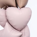 Шар (18''/46 см) Сердце, Пыльная роза, Сатин, 1 шт.