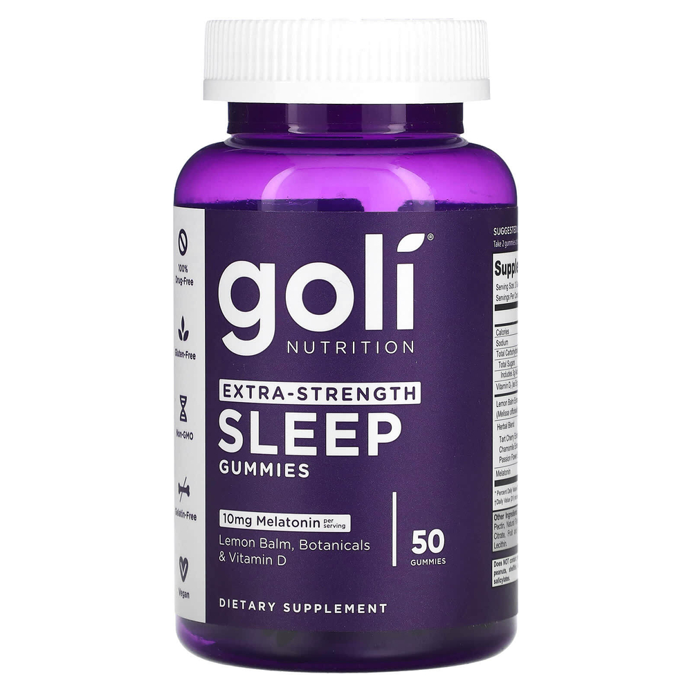 Goli Nutrition, добавка для улучшения качества сна, повышенная сила действия, 50 жевательных таблеток
