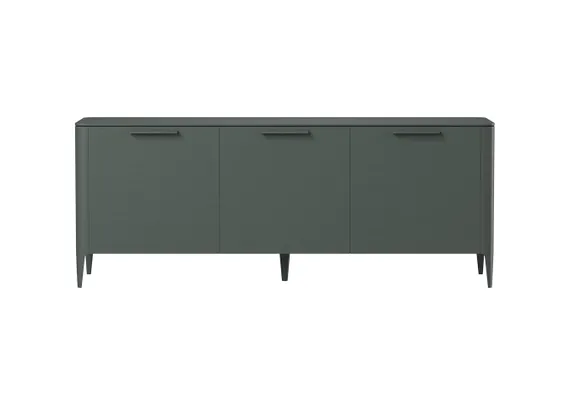 Тумба Type oak 3 двери ширина 180 см (темно-серый)