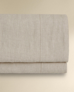 Простыня Zara Home хлопок, лён 100%, однотонный, 6150/089 · арт. 6150/089