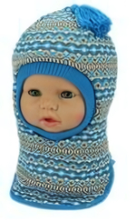 Шлем-капор зимний для мальчика р.48-50 (Мегашапка)