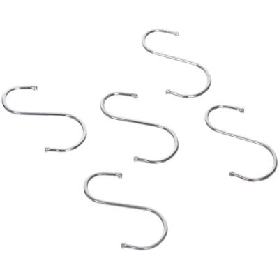 Крючки металлические хромированные в наборе 5шт S - формы «ИДЕЯДОМА», 7,3см ( Селфи)