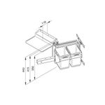 Набор для раздельного сбора мусора, в базу 450, правый С ДОВОДЧИКОМ