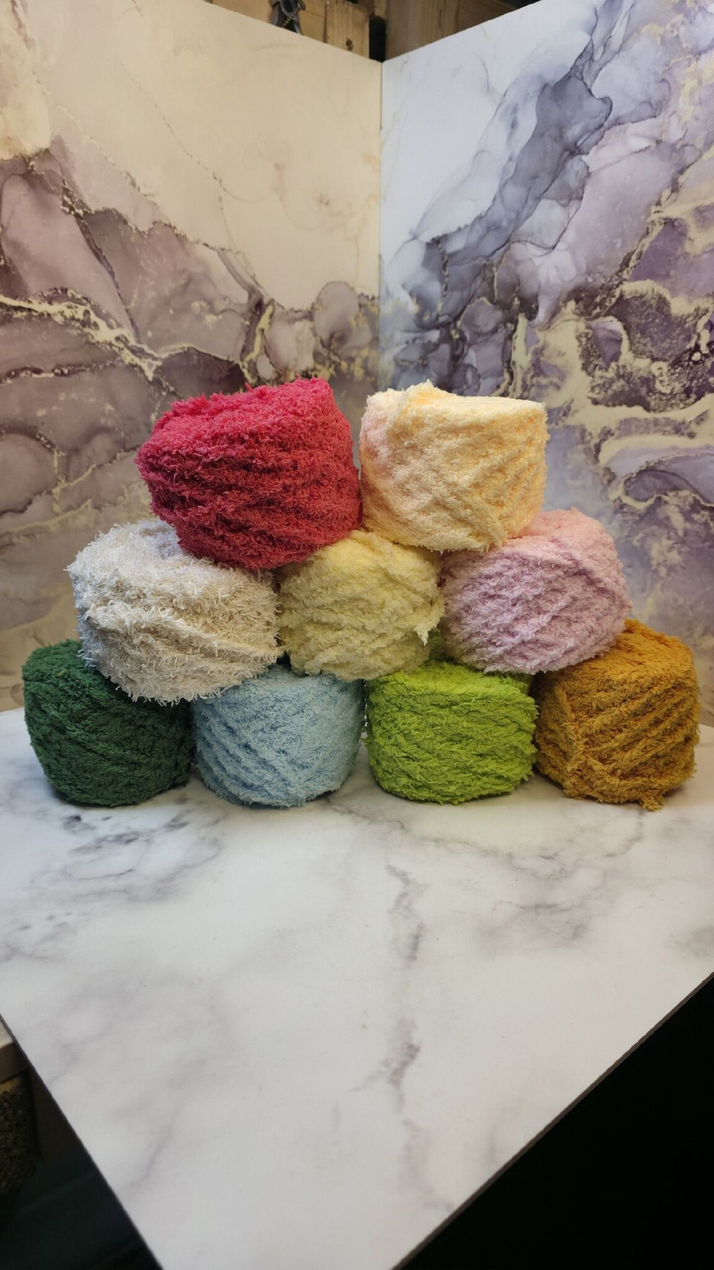 Софти пряжа Махровая 100%полиэстер 9х55г/60м Набор №1