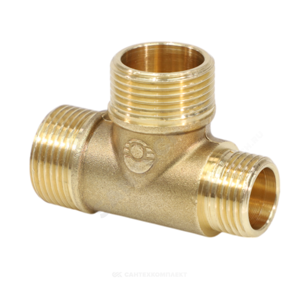 Тройник латунь переходной Ду 15х20х20 (1/2"х3/4"х3/4") НР/НР/НР VALFEX VF.131.L.034