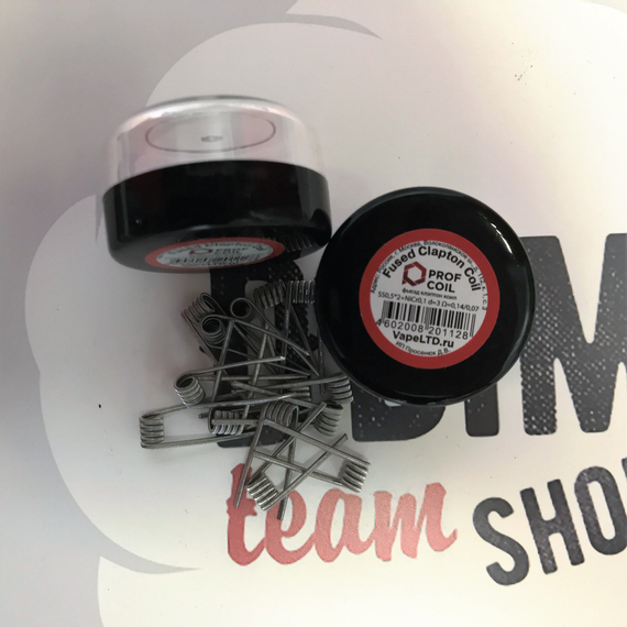 Спирали Prof Coil Fused Clapton SS 0,5*2+NiCr0,1 d=3 ?=0,14/0,07 (2шт)