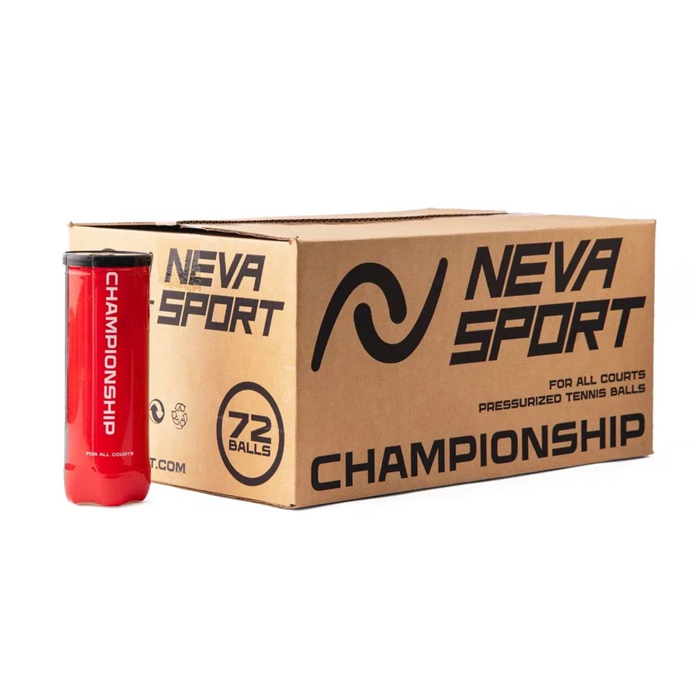 Короб теннисных мячей NEVA SPORT CHAMPIONSHIP (24 банки по 3 мяча)