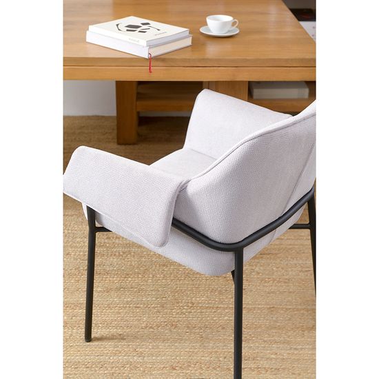 Стул aline, шенилл, светло-серый