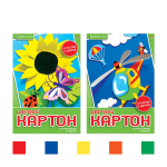 Картон цветной А4 5л. 5цв. в папке "ХОББИ ТАЙМ" 2 вида (Альт)
