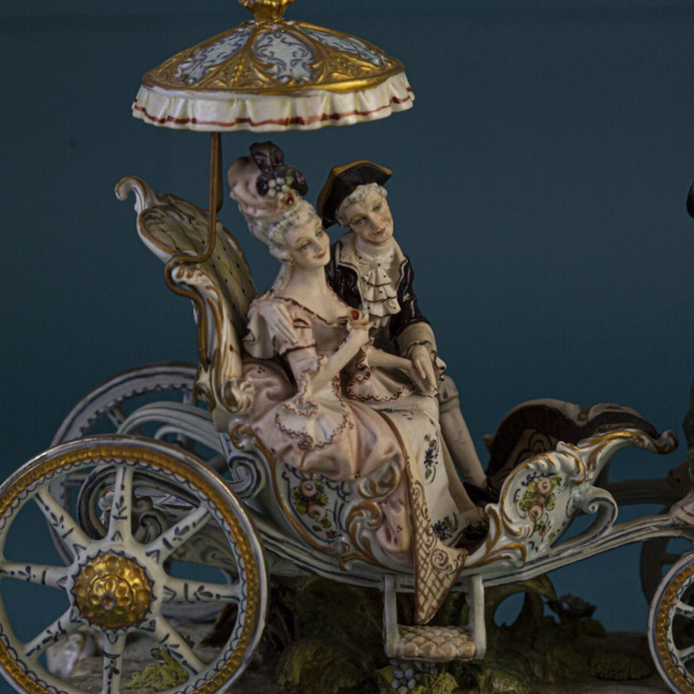 Винтаж: Фарфоровая мануфактура Capodimonte «Парадный выезд»