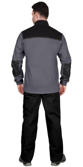 Куртка "Сириус-Манхеттен"  (т.серый/черный/оранжевый) удл.