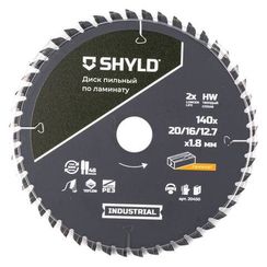 Диск пильный по ламинату SHYLD 140х20/16/12.7мм 48Т (20450)