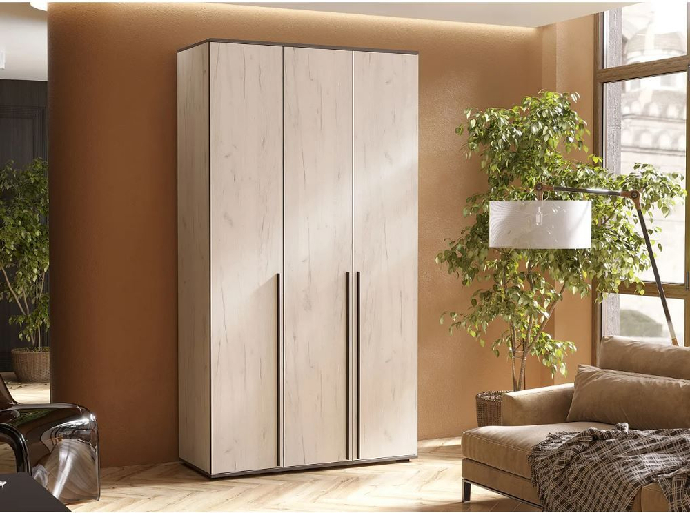 Шкаф 3-х дверный Норд дуб крафт белый