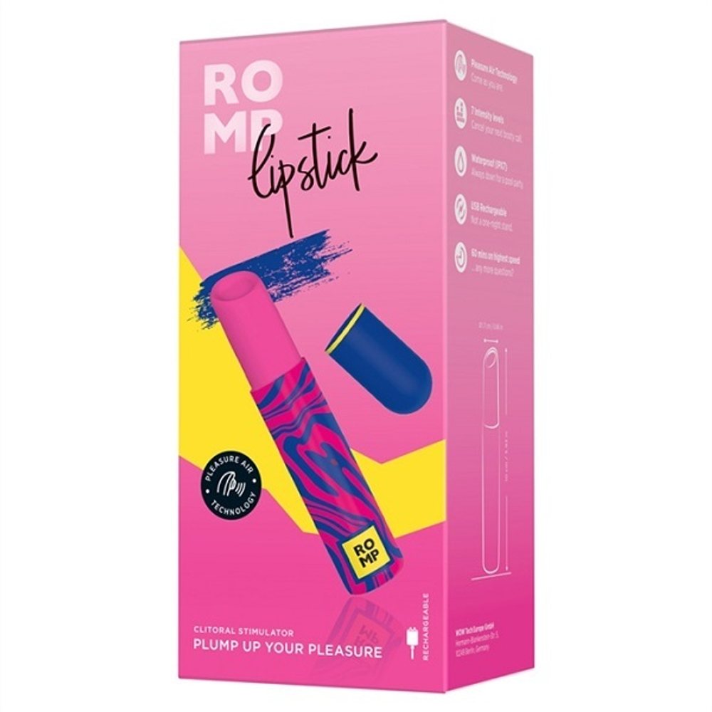 Бесконтактный клиторальный стимулятор 10,5см Romp Lipstick RPLP1SGG