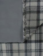 Ткань плащевая на флисе клетка, 270 гр/м2, 150 см, серый