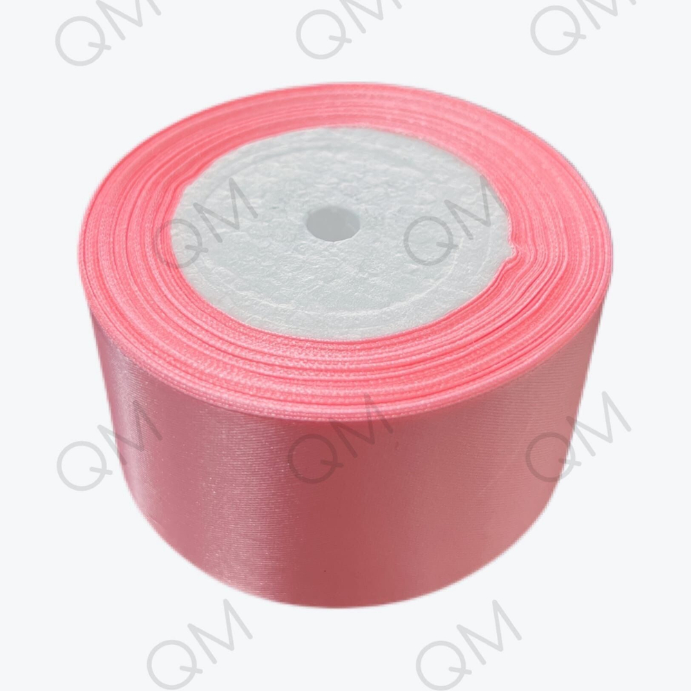 Лента атласная 5 см 25 ярдов (розовый) №089