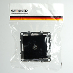 Розетка телевизионная 1-местная (механизм), STEKKER, PST00-9108-03, 75 Ом, 5-862МГц, серия Эрна, черный 49152