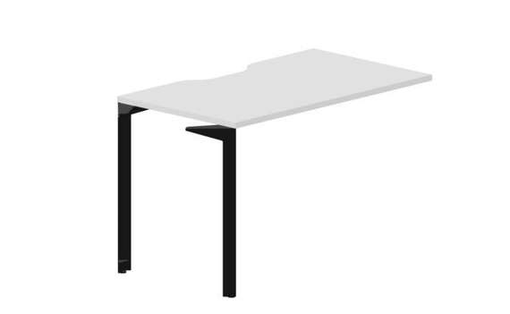 Стол 118х68х75см (эргономичный вырез) - приставной элемент