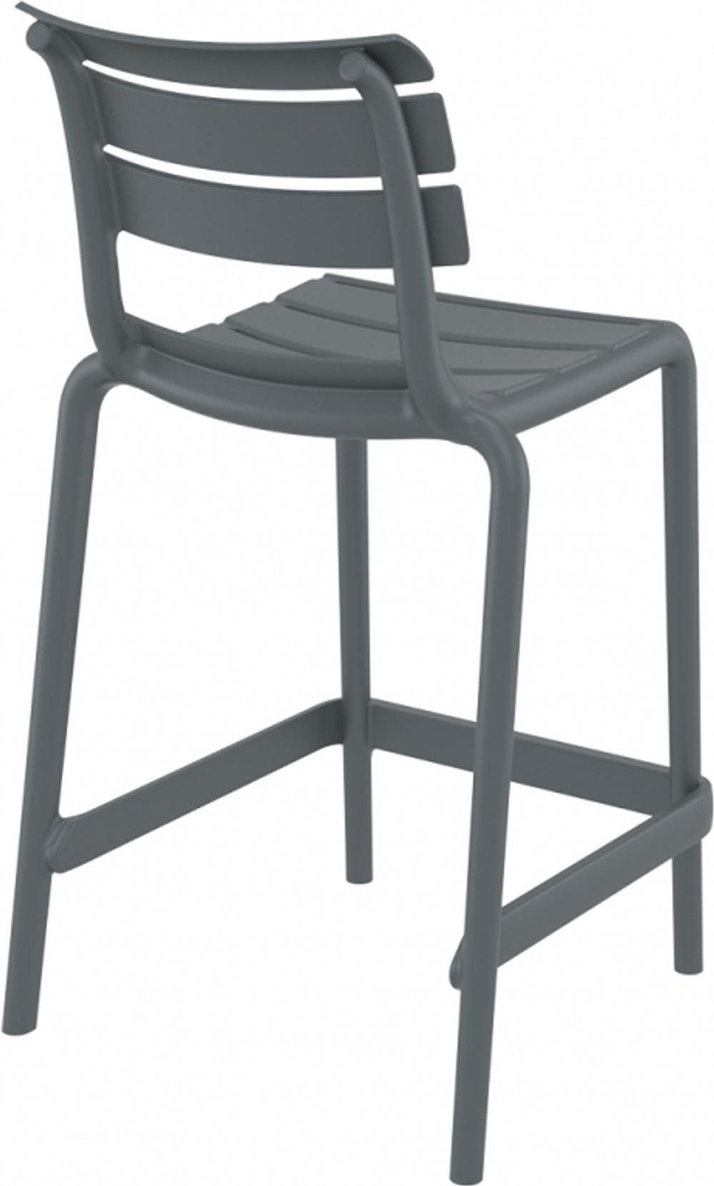 Стул пластиковый полубарный Siesta Contract Helen Bar 65, темно-серый