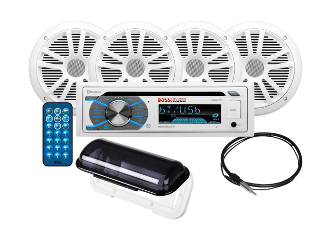 Морская аудиосистема 1DIN BOSS MCK508WB.6 (комплект4+MRC5)