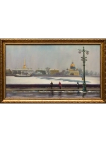 Картина маслом Набережная Невы Костырев