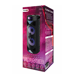 Портативная колонка FUMIKO TOWER с подсветкой и микрофоном черная