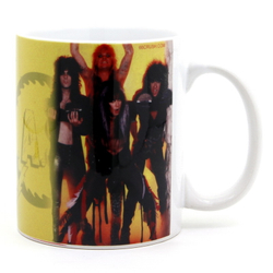 Кружка W.A.S.P. Blackie Lawless / группа на жёлтом фоне (102)
