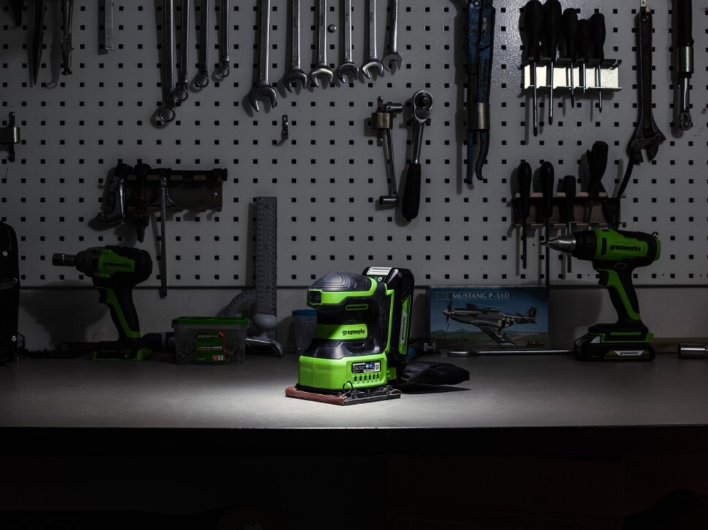 Шлифмашина плоскошлифовальная аккумуляторная 24V Greenworks G24SS14 без АКБ и ЗУ