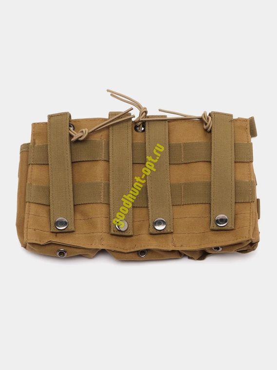 Тактическая военная подсумка для 3-х магазинов Песок