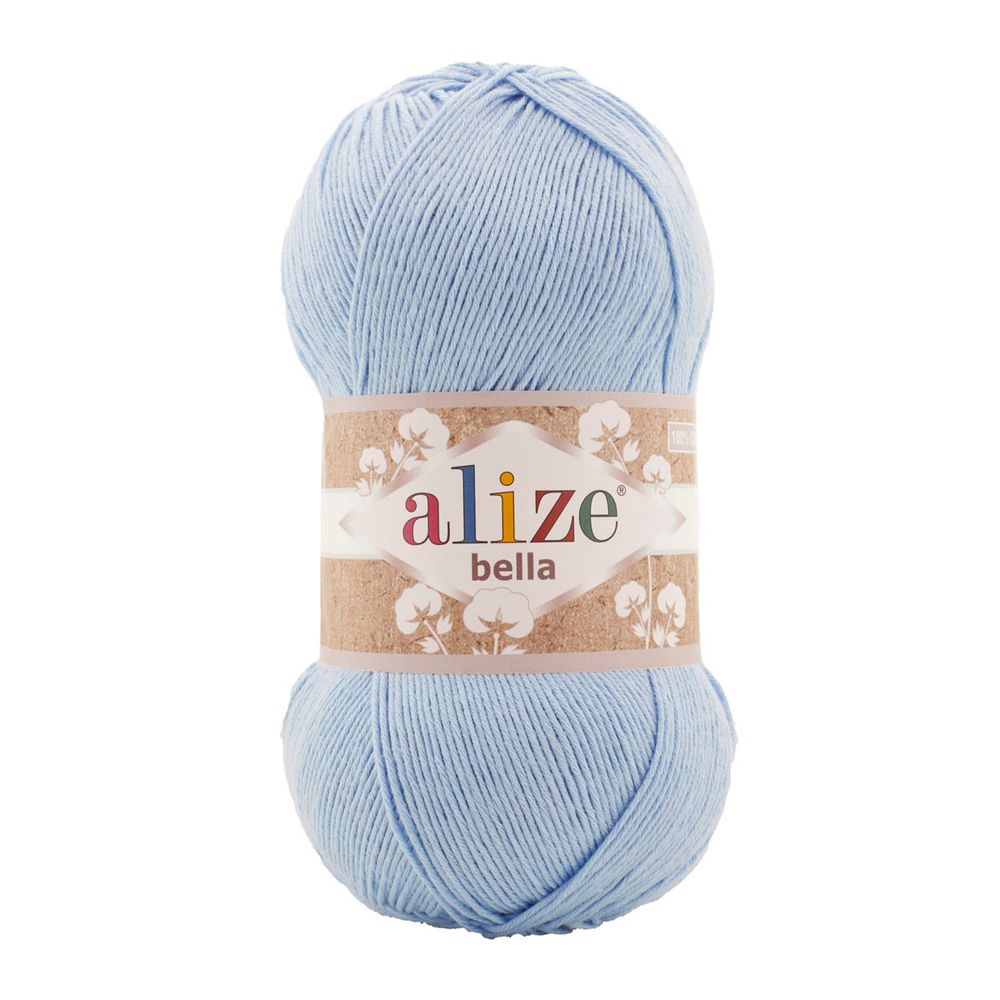 Пряжа Alize (Ализе) Bella 100 / уп.5 мот. по 100 г, 360м, 040 голубой A