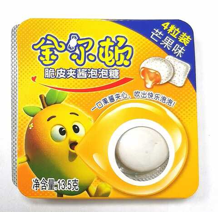 Жевательная резинка NEW МАНГО 4 в блистере, 13,5гр