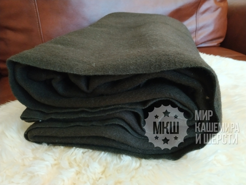 Одеяло тканое из 100% шерсти яка 150x200 см. (Gobi Sun) - темно-коричневое (DARK)