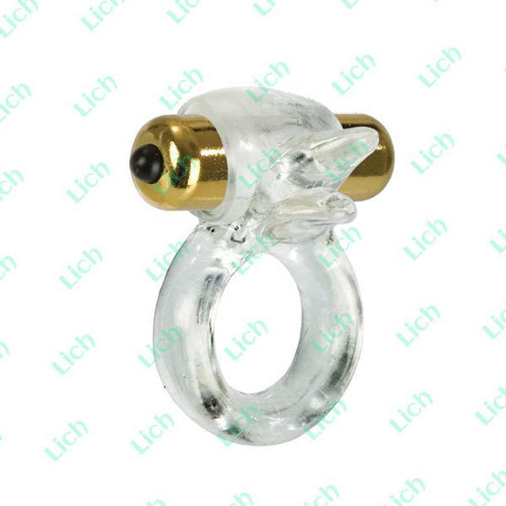 Прозрачное эрекционное кольцо WICKED PURE GOLD