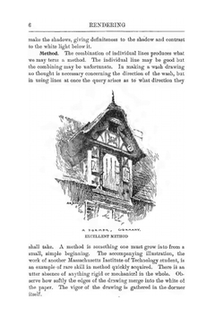 Rendering in pen and ink. Instruction paper | D.A. Gregg