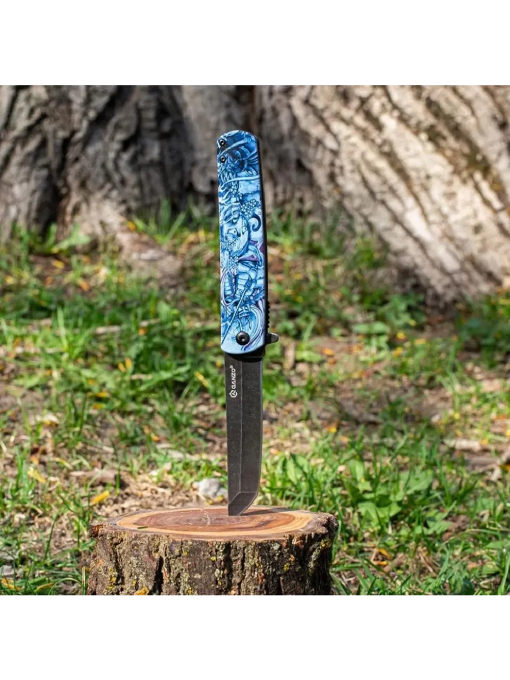 Нож складной туристический Ganzo G626-GS серый самурай