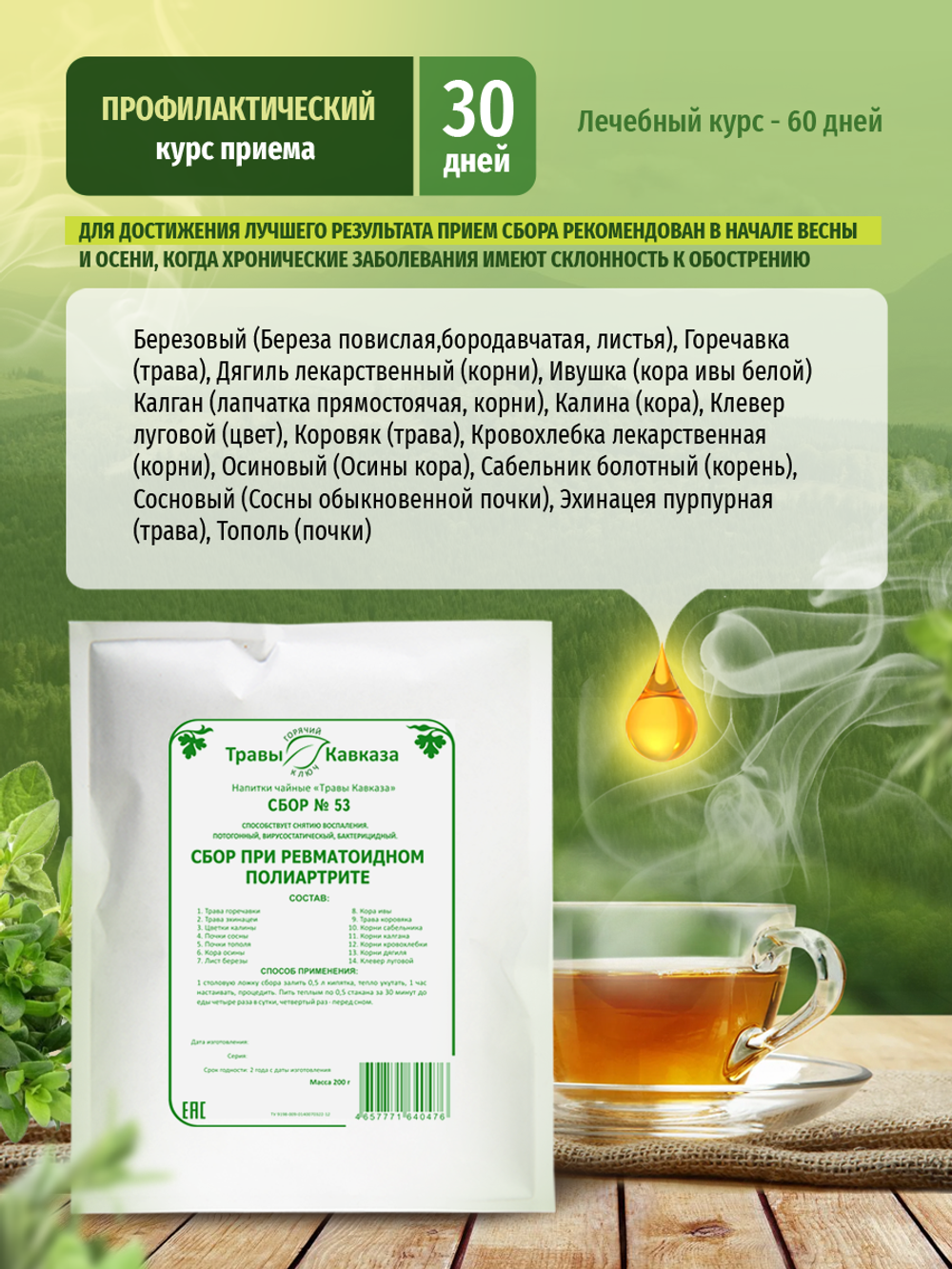 Сбор № 53 При ревматоидном полиартрите