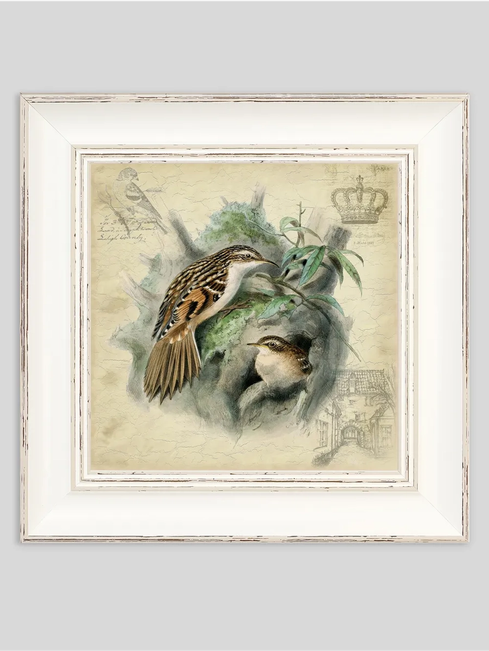 Картина на холсте в раме 27х27 см, настенный декор для дома