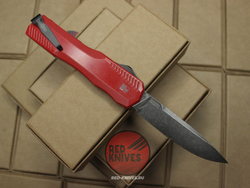 Нож Kershaw Livewire 9000 - рукоять красная, 50 лет, клинок блэквош