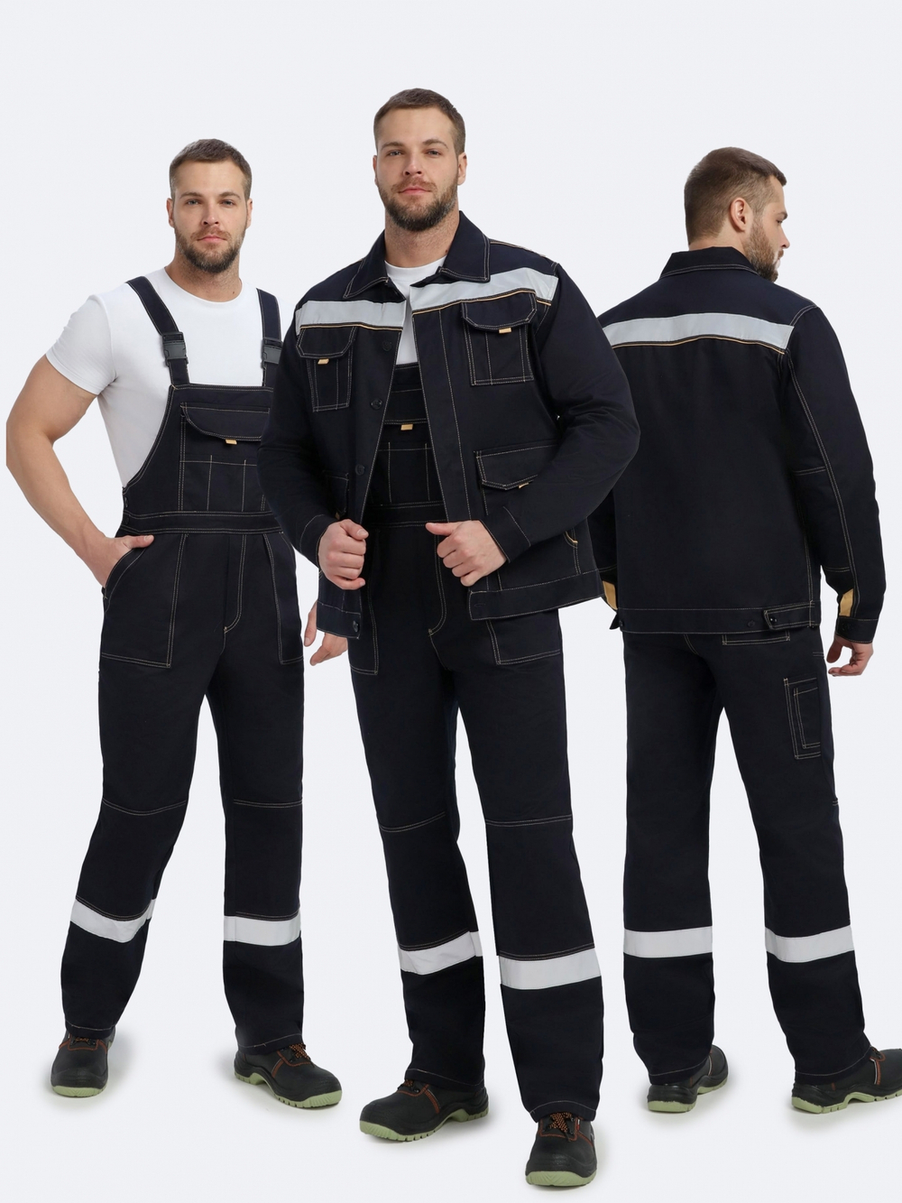 Костюм Троя IMP (тк.Саржа,320) п/к, т.синий/бежевый