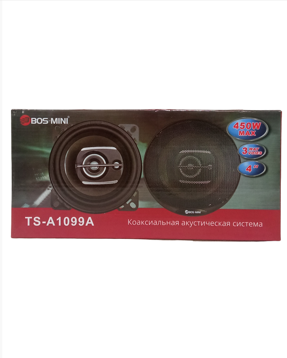 Автоколонки 10см. 4" 3-Way Coaxial "Комплект2шт" Bos-Mini TS-A1099A