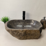 Раковина из речного камня RS-66075 53х34х15 из натурального камня